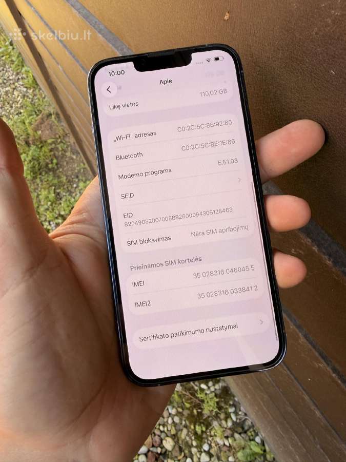 iPhone 13 Pro Idealus Nauja Baterija - nuotraukos Nr. 7