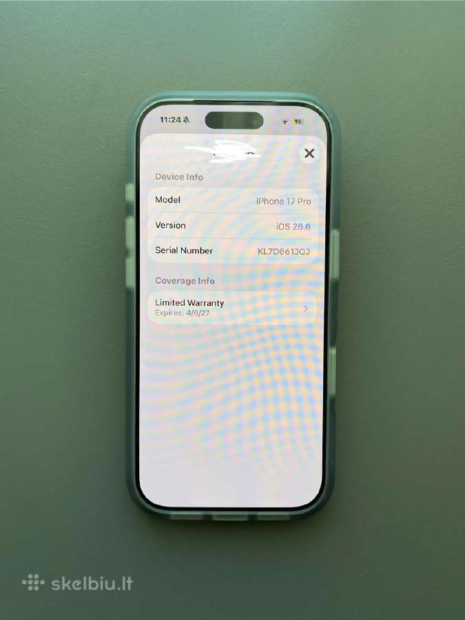 iPhone 17 pro, 256gb Deep Blue, esim only - nuotraukos Nr. 5