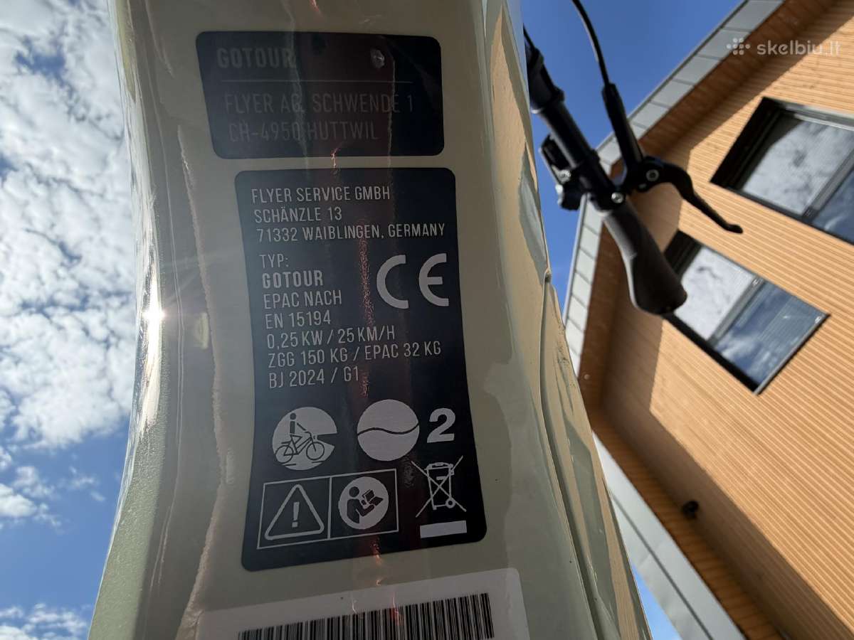 Flyer G1 Upstreet 750 Wh elektrinis dviratis - nuotraukos Nr. 6