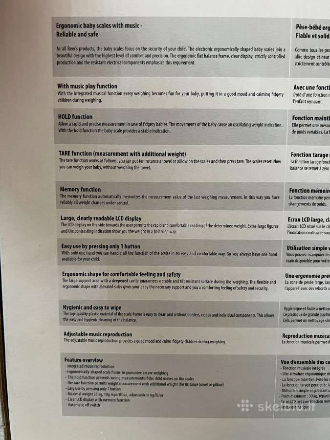 Muzikinės svarstyklės kūdikiams iki 30 kg - nuotraukos Nr. 3