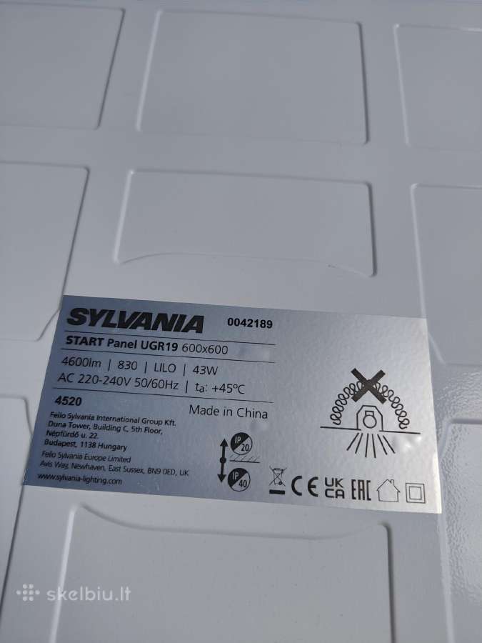Sylvania LED panelė, šviestuvas - nuotraukos Nr. 2