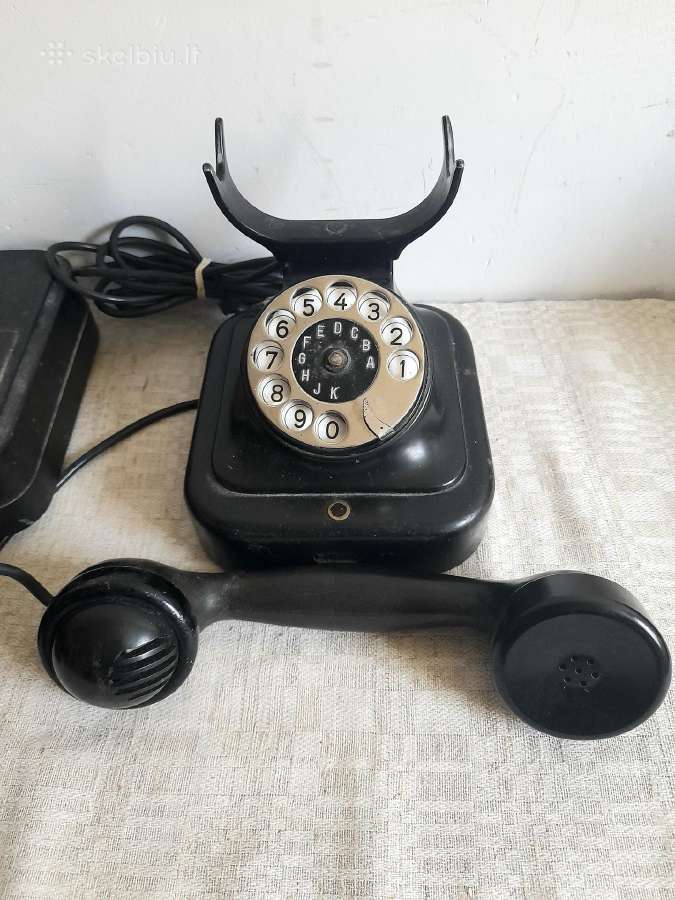 Bakelitinis telefonas, rageliai, detalės - nuotraukos Nr. 3