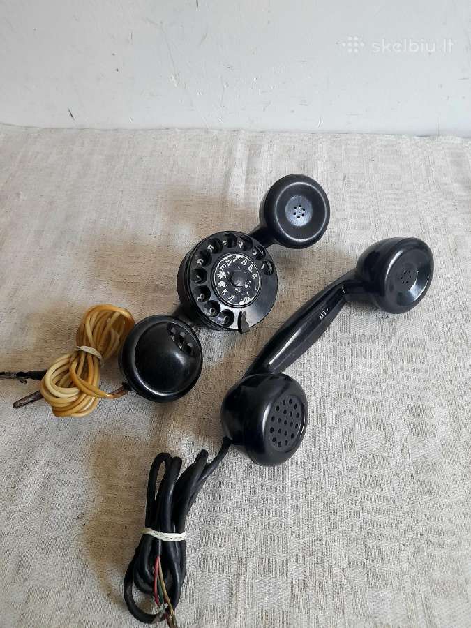 Bakelitinis telefonas, rageliai, detalės - nuotraukos Nr. 6