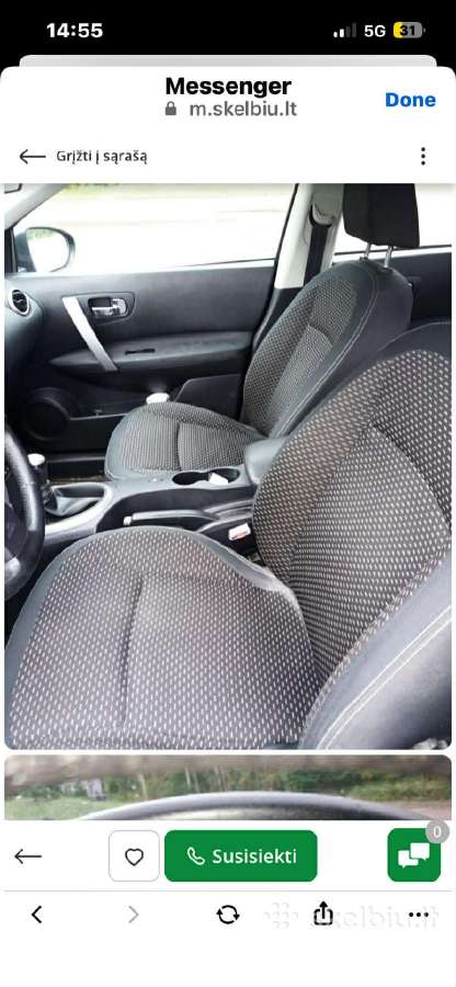 Parduodu gerai prižiūrėtą Nissan Quashqai 2008m. - nuotraukos Nr. 5