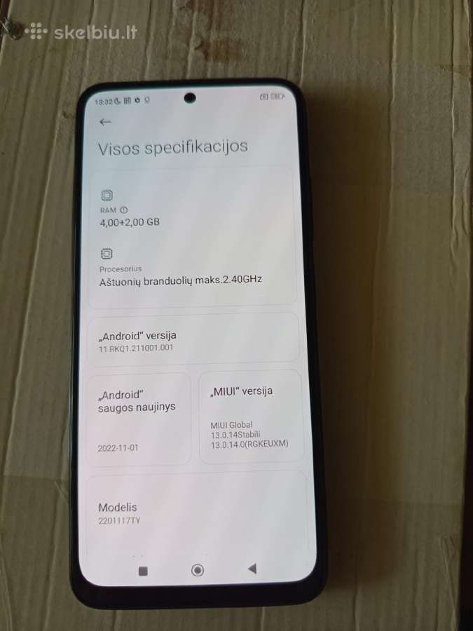 Redmi note11 128gb ramu 4+2gb - nuotraukos Nr. 2