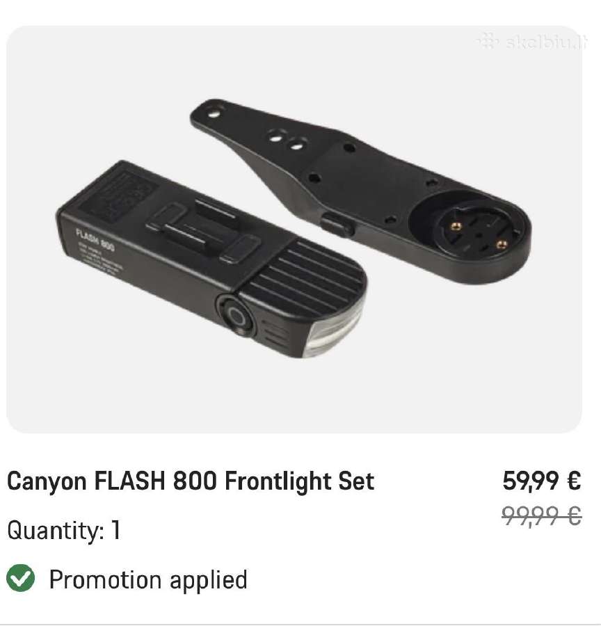 Canyon flash 800 headlight - nuotraukos Nr. 2