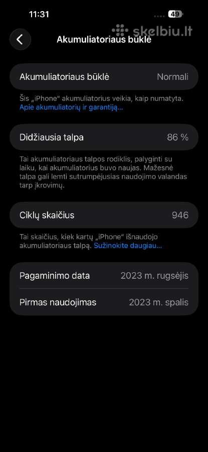 iPhone 15 plus 256gb - nuotraukos Nr. 7