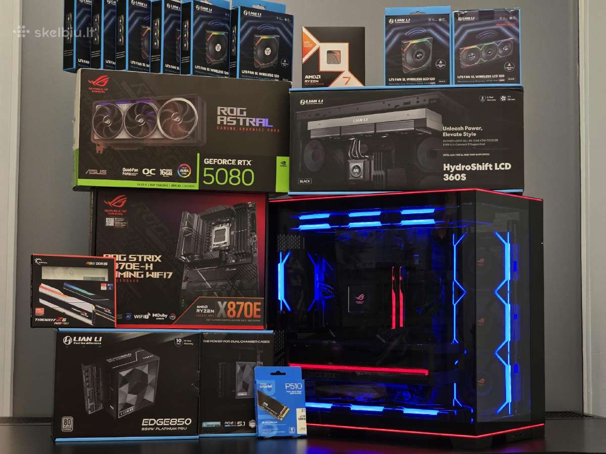 Rog Astral Rtx 5080 su Ryzen 7 9800x3d Kompiuteris - nuotraukos Nr. 7