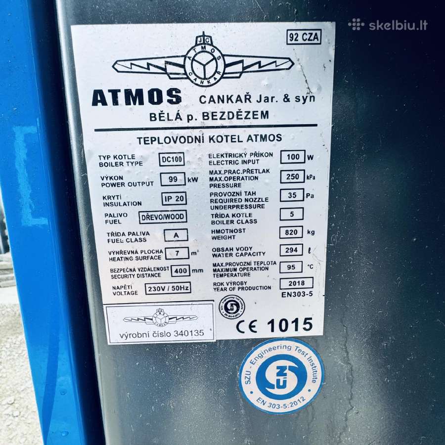 Atmos Dc100 99kw – kieto kuro katilas - nuotraukos Nr. 3