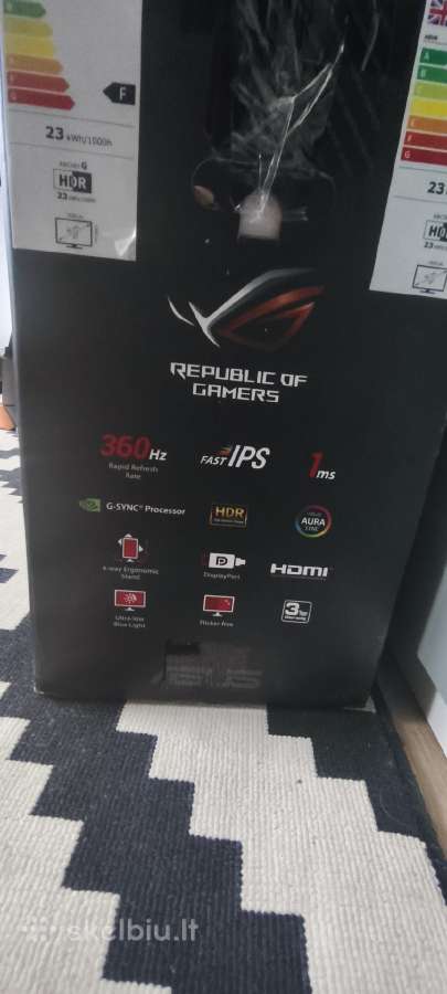 Rog swift 360hz pg259qn - nuotraukos Nr. 2