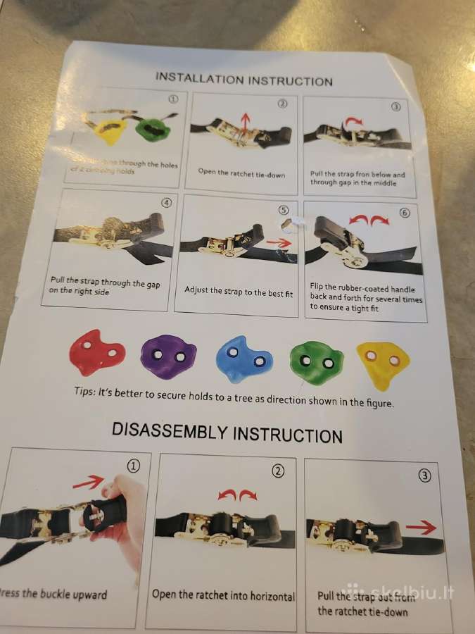 „ninja“ medžio laipiojimo laikikliai vaikams ir su - nuotraukos Nr. 2
