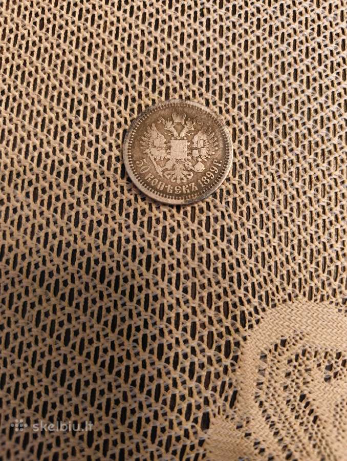 Carine Moneta 50 Kapeiku Poltinik 1899 * m. .Zr. F - nuotraukos Nr. 2
