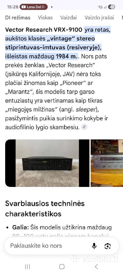 Vector research vrx9100 - nuotraukos Nr. 2