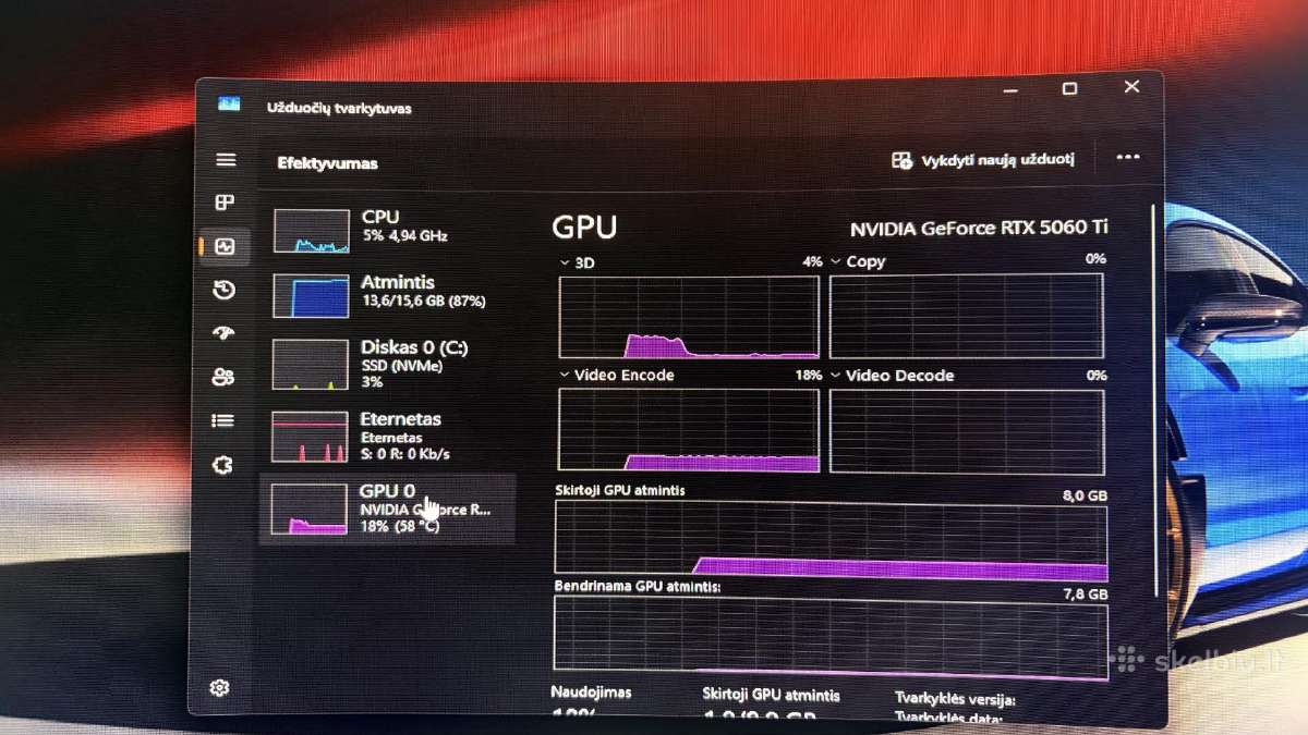 Rtx 5060ti ryzen 5 7500f 16gb Ddr5 - nuotraukos Nr. 4