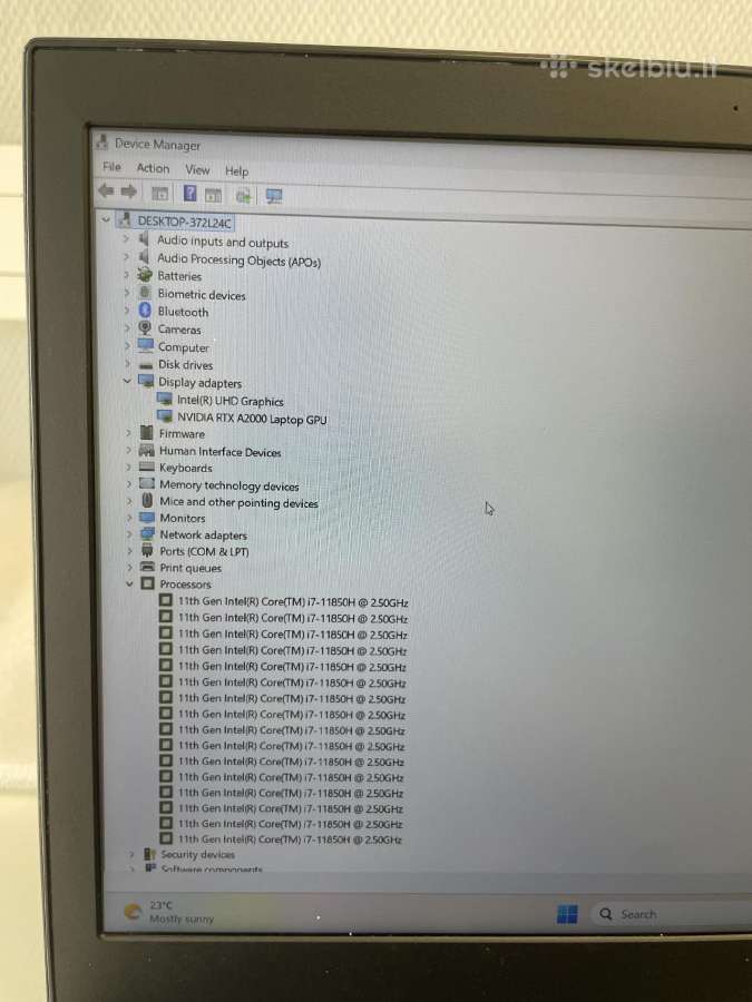 Lenovo Thinkpad P15 Gen 2 i7-11850h 16gb 512gb SSD - nuotraukos Nr. 7