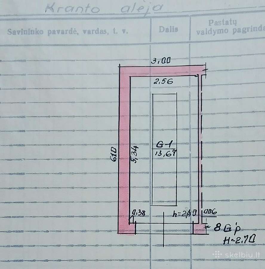 Parduodamas mūrinis garažas Kranto alėjoje, - nuotraukos Nr. 3