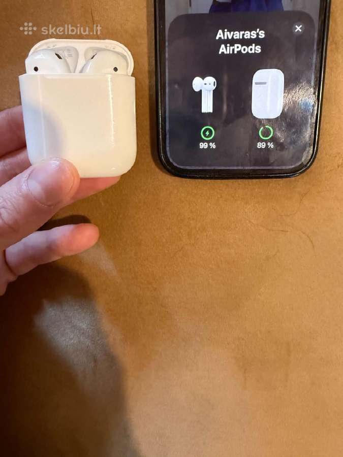 Apple Airpods 2 (2nd gen) su Charging Case origina - nuotraukos Nr. 2
