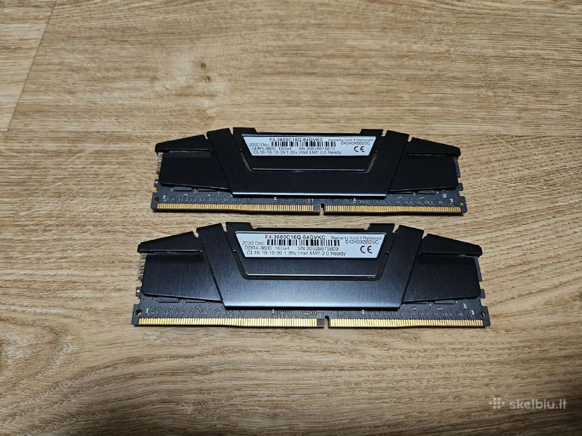 G,skill Ripjaws V 32gb (2x16gb) 3600mhz Cl16 - nuotraukos Nr. 2