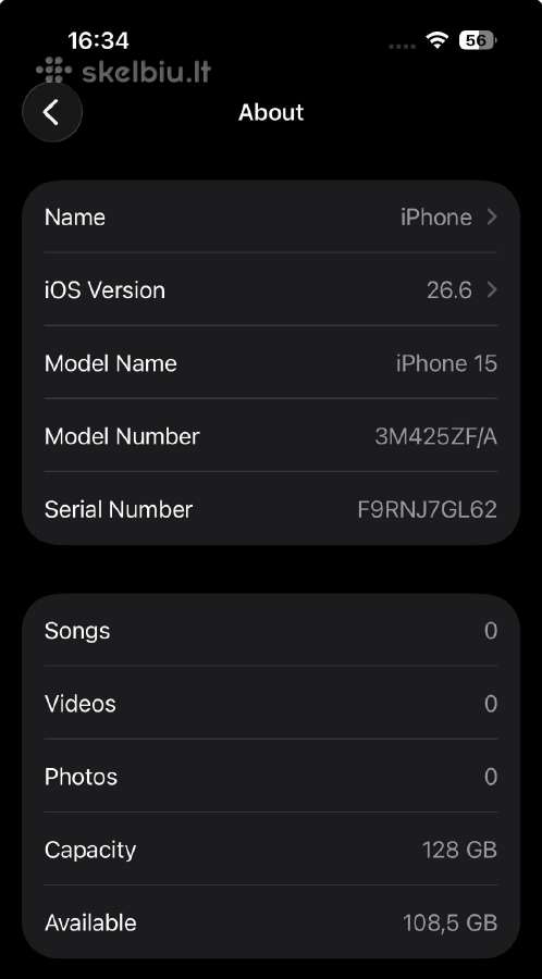 iPhone 15 128 GB blue - nuotraukos Nr. 10