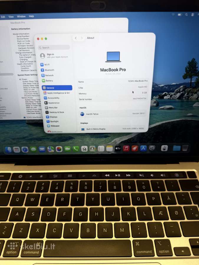 MacBook Pro 13 M2 - nuotraukos Nr. 2