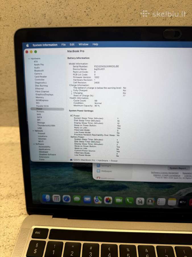 MacBook Pro 13 M2 - nuotraukos Nr. 4