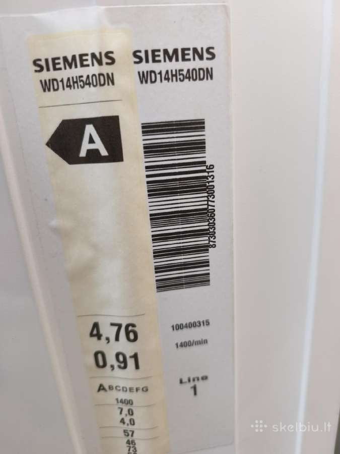 Skelbimo mašina su džiovinimu Siemens 2in1 - nuotraukos Nr. 8