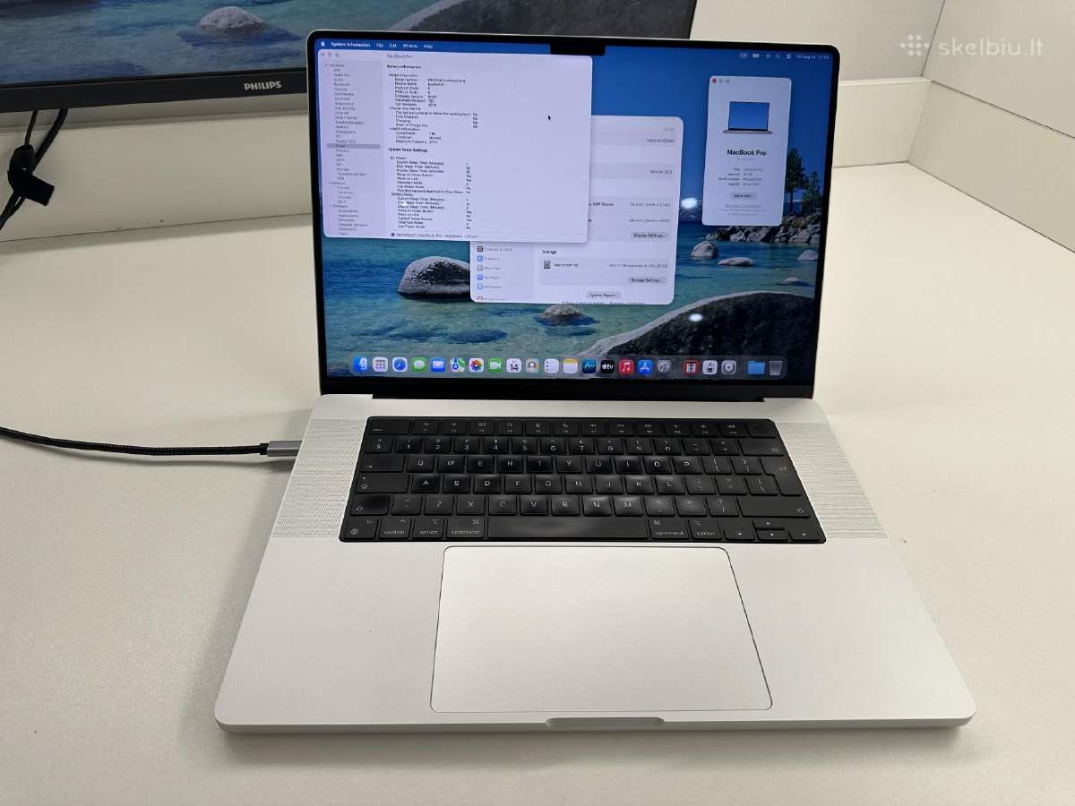 Apple MacBook Pro 16" M1 Pro / 16gb / 512gb Silver - nuotraukos Nr. 6