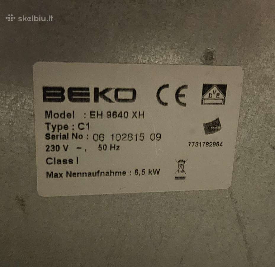 Keramikos kaitlentė su orkaite Beko (Eh 9640 Xh) - nuotraukos Nr. 6