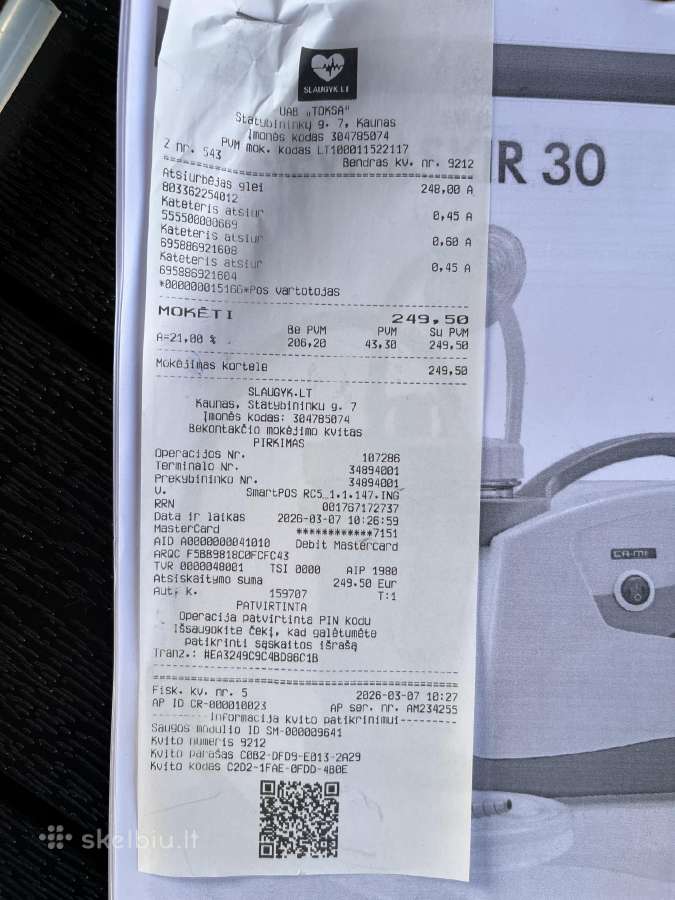 Lifemed40 elektrinis gleivių atsiurbėjas - nuotraukos Nr. 3