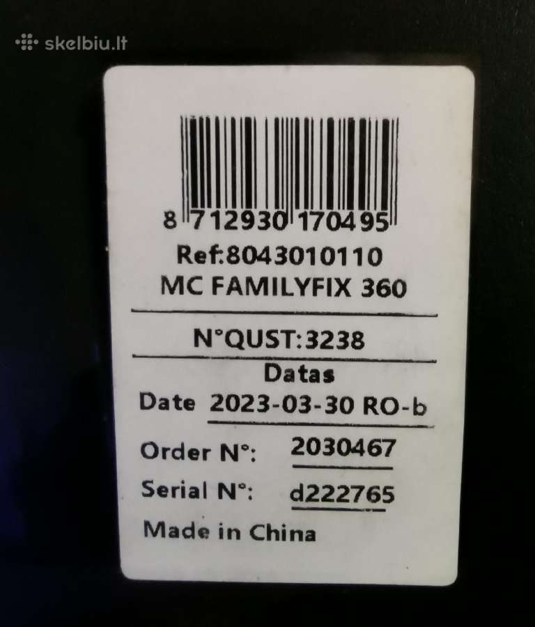 Maxi Cosi Familyfix 360 - nuotraukos Nr. 5