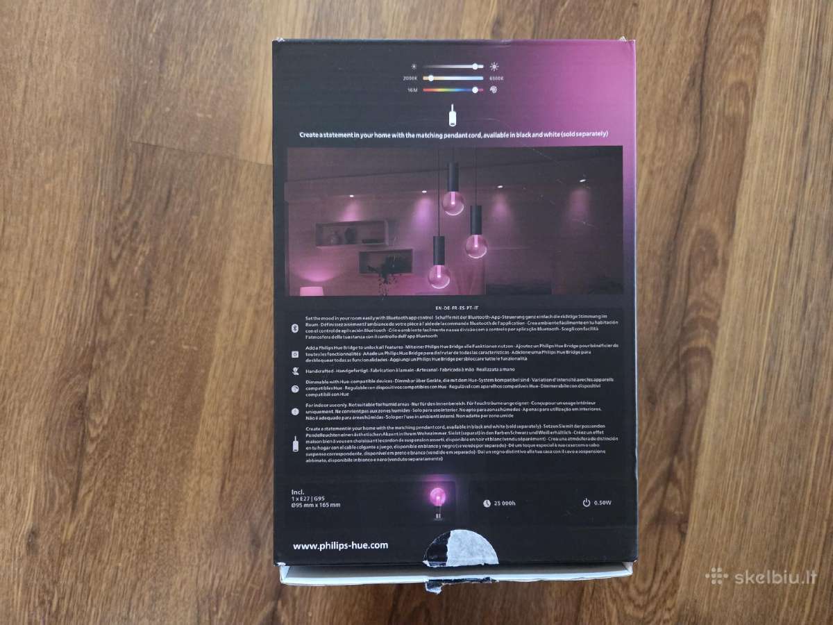 Philips Hue White E27 (G95) išmani lemputė - nuotraukos Nr. 7