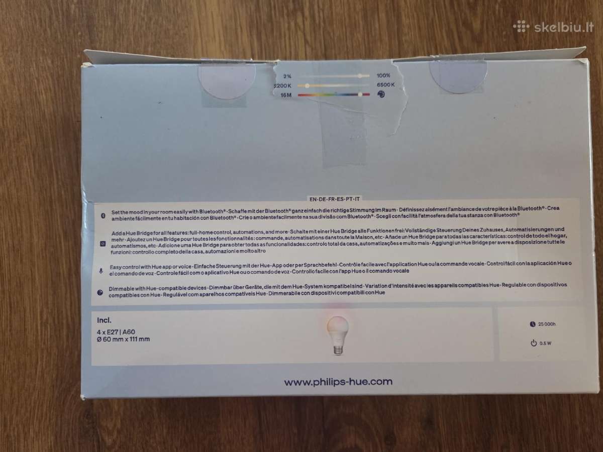 Philips Hue Essential E27 LED lempučių rinkinys - nuotraukos Nr. 5