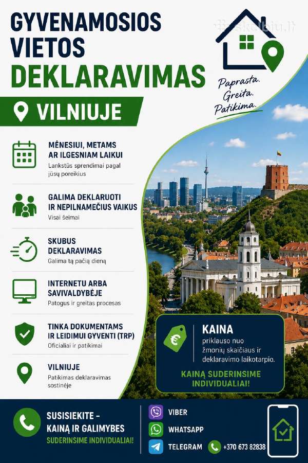 Gyvenamosios vietos deklaravimas Прописка Вильнюс - nuotraukos Nr. 2