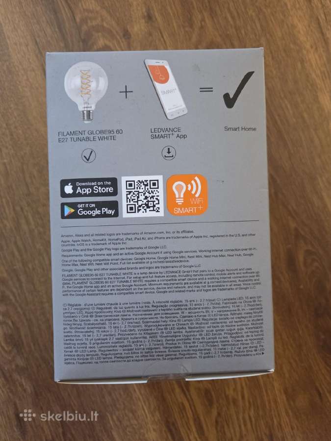 Ledvance Smart+ Filament Globe95 E27 lemputė - nuotraukos Nr. 4