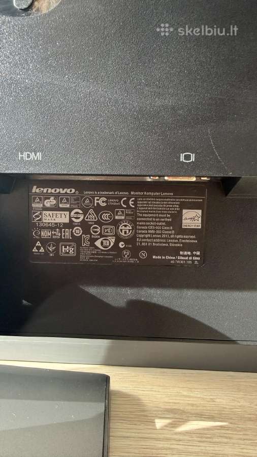 Lenovo monitorius - nuotraukos Nr. 4