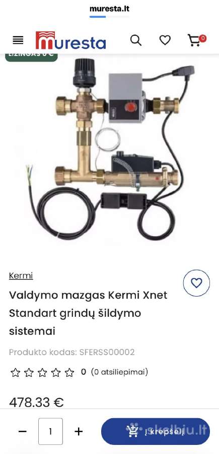 Grindinio šildymo pamaišymo mazgas. - nuotraukos Nr. 3