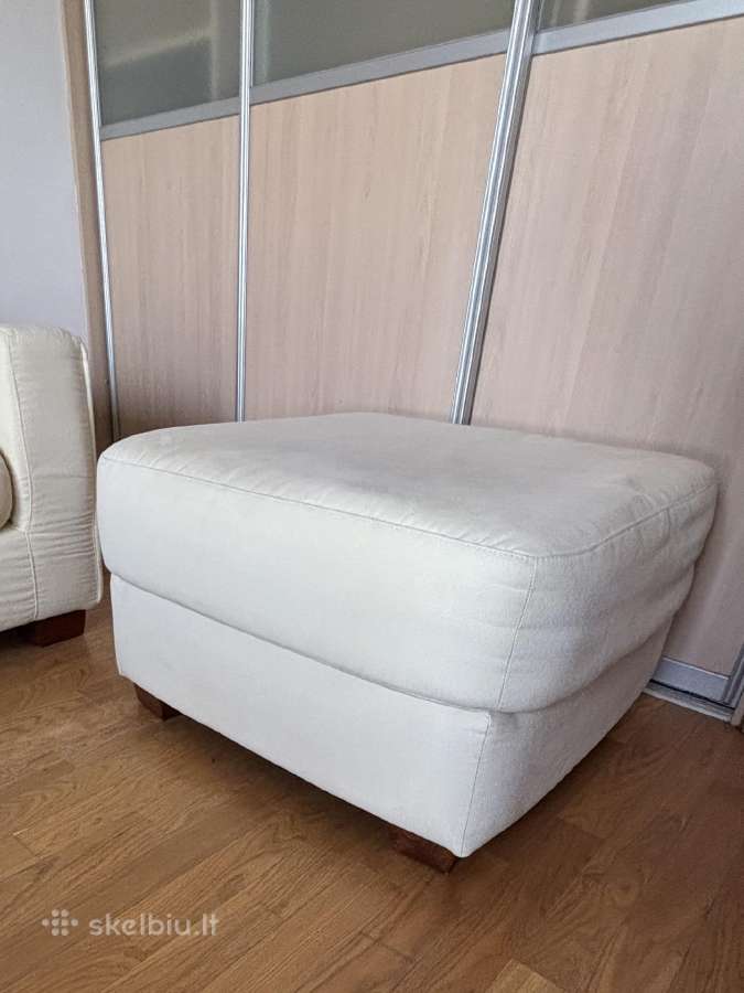 Italų gamybos sofa su 2 dideliais pufais - nuotraukos Nr. 7