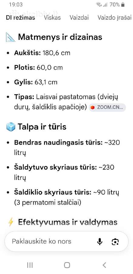 Liebherr saldytuvas - nuotraukos Nr. 3
