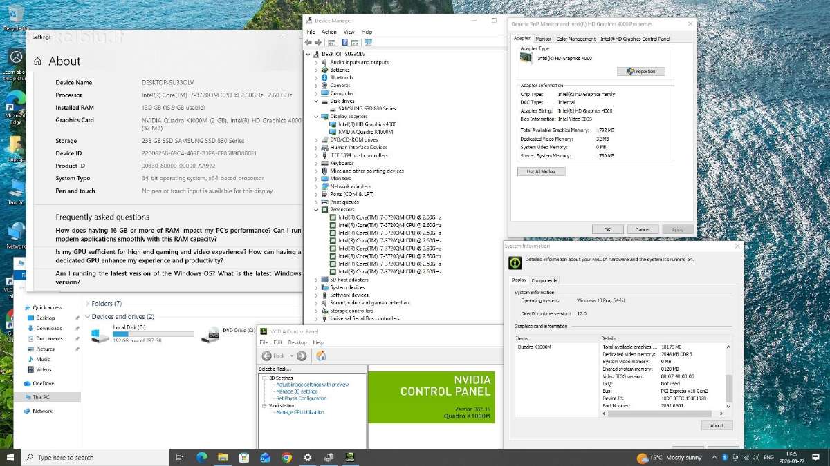 Dell Precision M4700 i7/16gb/SSD/fhd - nuotraukos Nr. 6