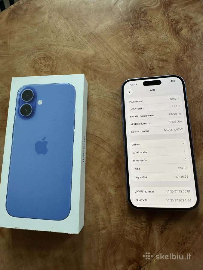 iPhone 16 128gb - nuotraukos Nr. 9