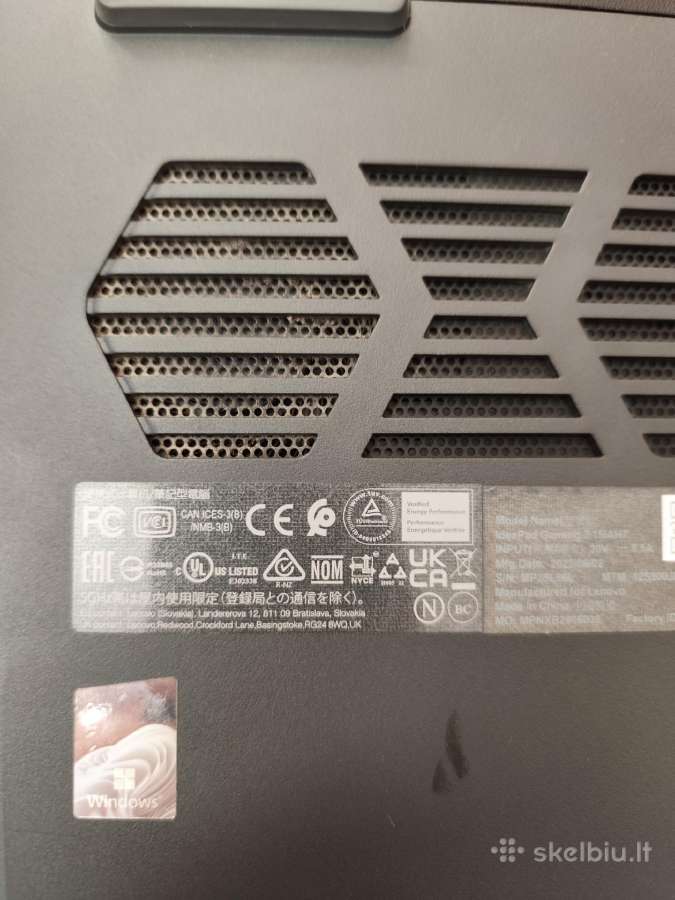 Lenovo Ideapad Gaming 3 dalimis - nuotraukos Nr. 7