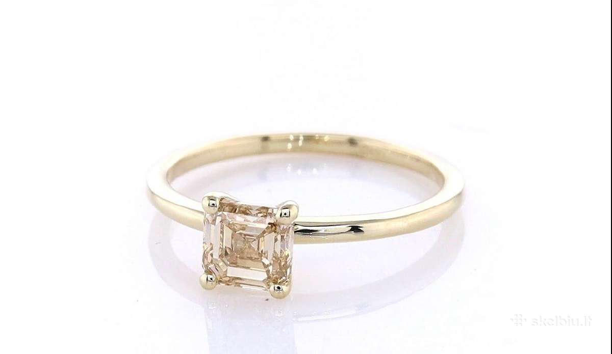 0,90 ct Vvs2 šampaninės spalvos deimanto žiedas - nuotraukos Nr. 2