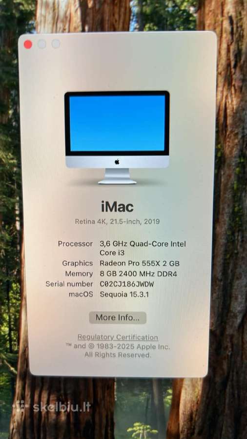 Apple iMac 21.5 Retina 4k (2019) - nuotraukos Nr. 2
