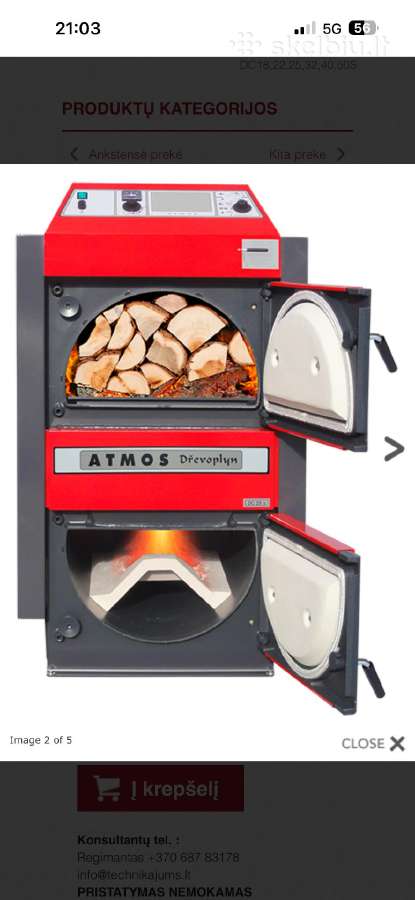 Kieto kuro katilas Atmos D25s 27kw - nuotraukos Nr. 10