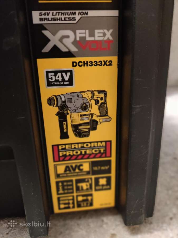 Sds Plus akum. perforatorius "Dewalt Dch333nt" - nuotraukos Nr. 5