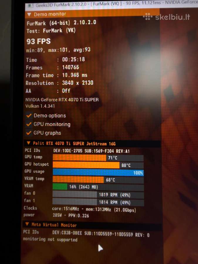 Palit Rtx 4070 Ti Super Jetstream 16gb - nuotraukos Nr. 3