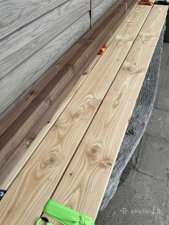 Medinės lentos 3 m, 14 cm, 2,9 cm + tašeliai - nuotraukos Nr. 4