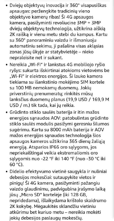 Apsaugos stebėjimo kamera Xiaovy - nuotraukos Nr. 5