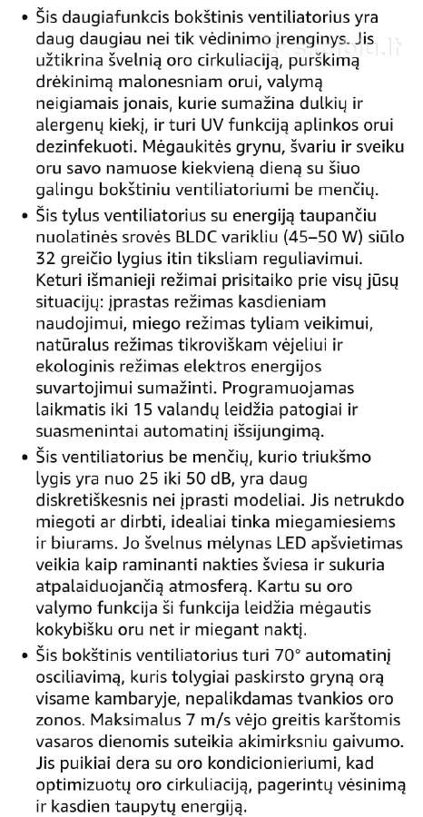 Zokop bokštinis oro ventiliatorius 40w - nuotraukos Nr. 5