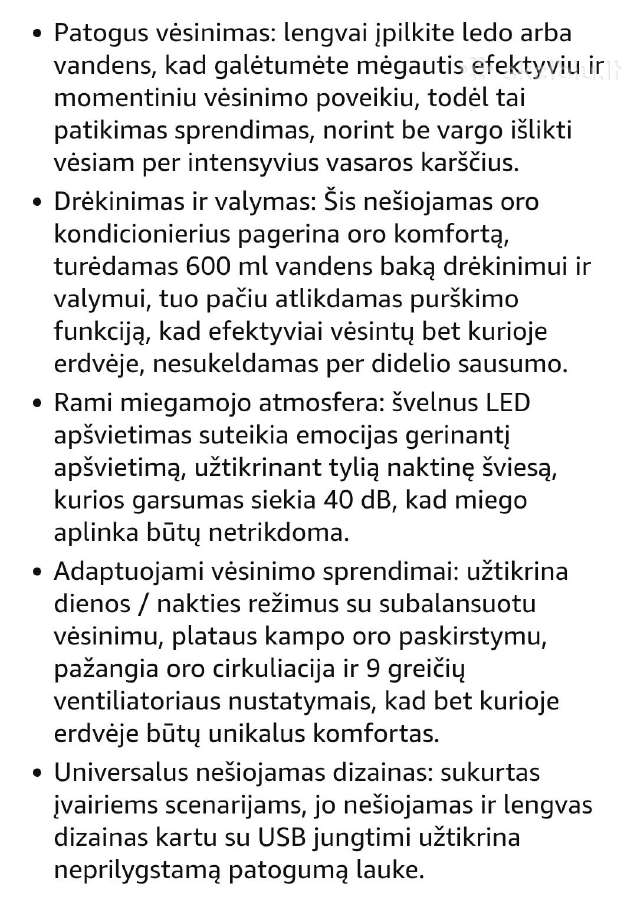 Nešiojamas oro aušintuvas,vesintuvas - nuotraukos Nr. 4